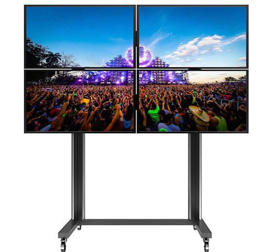 Videowall movil para cuatro pantallas Videowall movil para cuatro pantallas